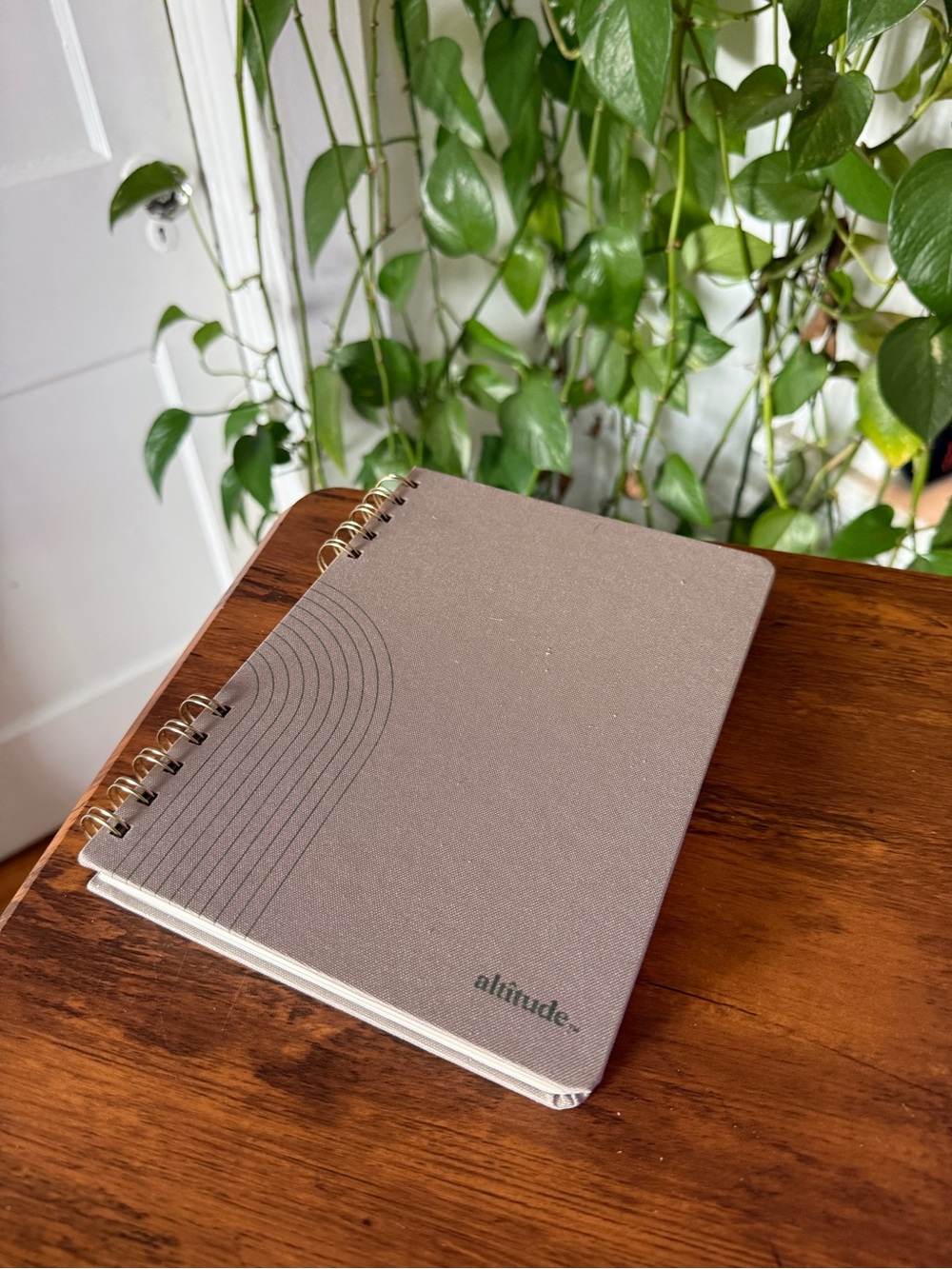 Altitude Taupe Spiral Notebook - Home Office Journal